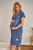 DN Nightwear 4348 kojicí noční košile Maja  Deep Blue