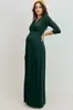 Těhotenské a kojící maxi šaty s 3/4 rukávem Natalie Green