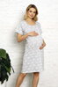 Těhotenská noční košile 21279 Grey Hearts
