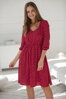 Těhotenské šaty na kojení Lovely Dress, Red with Dots