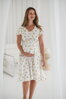 Těhotenské, kojící šaty Lovely Midi Dress White with Lemons SS