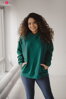 Hrubá těhotenská a kojící oversized mikina Motherhood Bottle Green