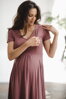 Těhotenské, kojící šaty Mommy Chic Rose Brown