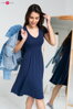 Těhotenské, kojící šaty Mommy Chic Navy