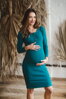 Těhotenské, kojící šaty Tummy Emerald