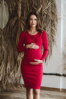 Těhotenské, kojící šaty Tummy Red