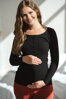 Těhotenské, kojící tričko Tummy Black