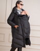 Zimní těhotenská a nosičská bunda 3v1 Seraphine Adena Long Black