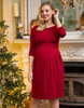 Těhotenské, kojící šaty Seraphine Peachey Claret