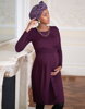 Těhotenské, kojící šaty Seraphine Peachey Burgundy