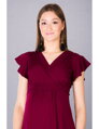 Těhotenské elegantní šaty Luna Burgundy