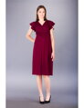 Těhotenské elegantní šaty Luna Burgundy