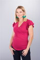 Těhotenské tričko Elena Fuchsia