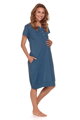 DN Nightwear 4348 kojicí noční košile Maja  Deep Blue