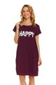 Mateřská noční košile 9504 Happy Mommy Burgundy