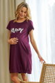 Mateřská noční košile 9504 Happy Mommy Burgundy