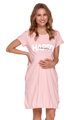 Mateřská noční košile 9504 Happy Mommy růžová Sweet Pink