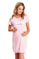 Mateřská noční košile 9504 Happy Mommy růžová Sweet Pink
