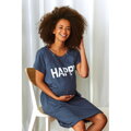 Mateřská noční košile 9504 Happy Mommy Deep Blue
