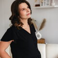 Těhotenská noční košile Linda Black