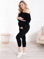 Těhotenské 3/4 legíny Formommy Black