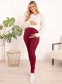 Těhotenské oteplené legíny Formommy Burgundy