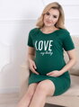 Mateřská noční košile Love My Baby Bottle Green