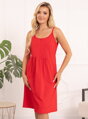 Kojící noční košile na ramínka Merry Red