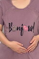 Mateřská noční košile 27001 Bonjour Dirty Pink