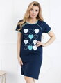 Mateřská noční košile Blue Hearts (knoflíky)