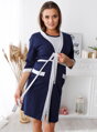 Těhotenský župan Basic Navy/Grey
