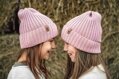 Merino čepice pro děti Dust Pink