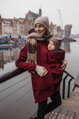 Těhotenská softshellová parka/ kabát 5v1 na nošení dětí, Burgundy