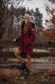 Těhotenská softshellová parka/ kabát 5v1 na nošení dětí, Burgundy