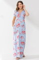 Květinové těhotenské a kojící maxi šaty Ellie Blue