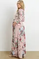 Těhotenské květinové maxi šaty Taylor Mauve