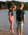 Dětské kalhoty baggy lehké, starorůžové