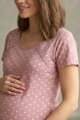 Těhotenská noční košile 21306 Dust Pink Dots