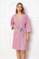 Tenký bavlněný župan do porodnice LaPenna 19274 Pink