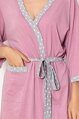Tenký bavlněný župan do porodnice LaPenna 19274 Pink