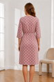 Tenký bavlněný župan do porodnice LaPenna 19282 Dust Pink Dots