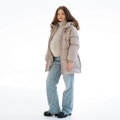 Zimní těhotenská a nosící péřová bunda 3v1 Love&Carry, Beige