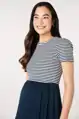 Těhotenské a kojící šaty z organické bavlny Navy/ Stripes