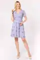 Šifonové těhotenské a kojící šaty Flower print Blue