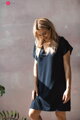 Bambusová kojicí noční košile Moon Navy Blue