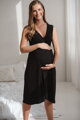 Bambusová kojicí noční košile Star Light Black