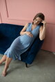 Bambusová kojicí noční košile Star Light Blue