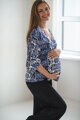 Těhotenská a kojící halenka Bahama Mama print Azul