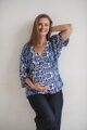 Těhotenská a kojící halenka Bahama Mama print Azul