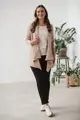 Těhotenský zavinovací kardigan Beige